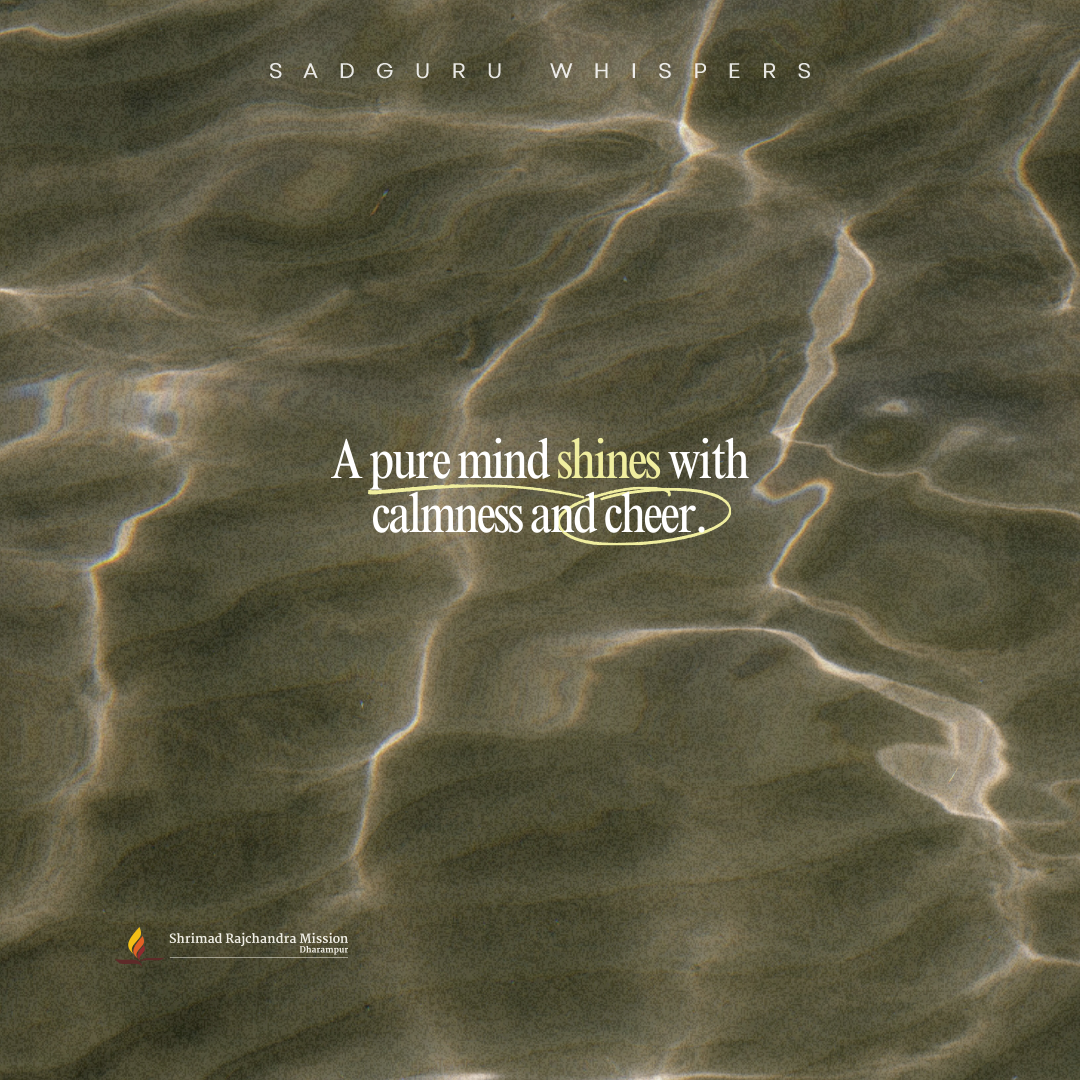 A pure mind shines with calmness and cheer.