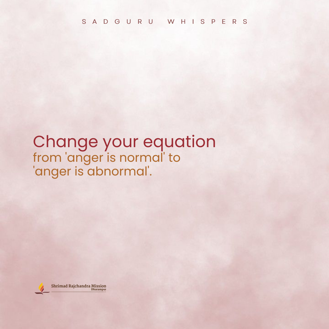 Change your equation from 'anger is normal' to 'anger is abnormal'.