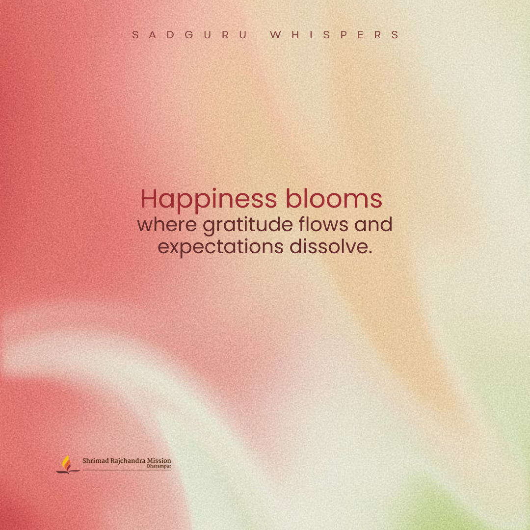Happiness blooms where gratitude flows and expectations dissolve.