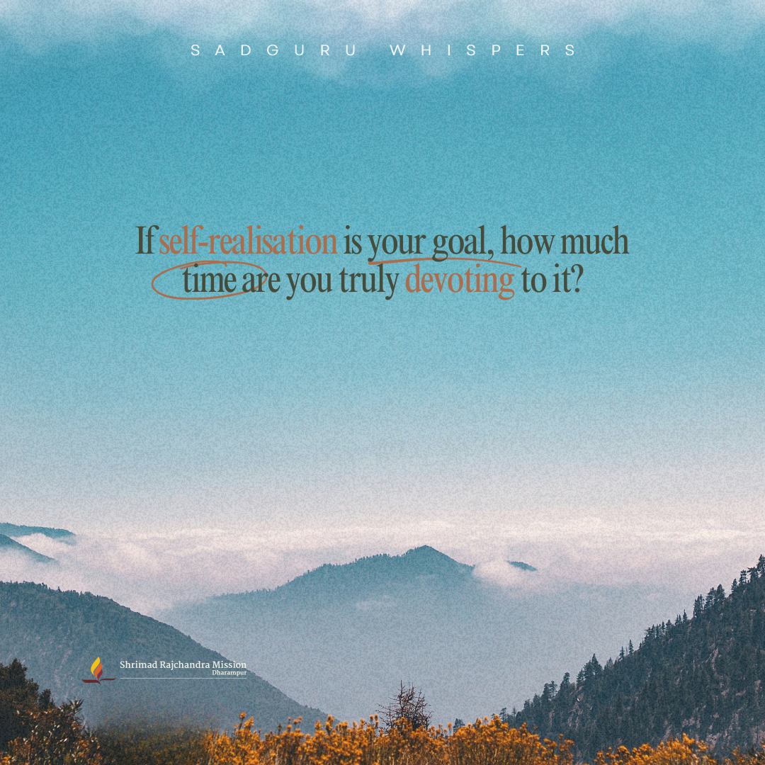 If self-realisation is your goal, how much time are you truly devoting to it?