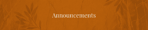 Announcements -21-12-2019