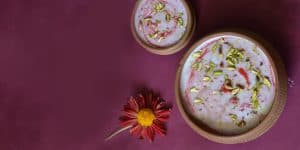 Watermelon Nutmeg Kheer Shots