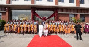 Hon. Defence Minister Shri Rajnath Singh at the Ashram