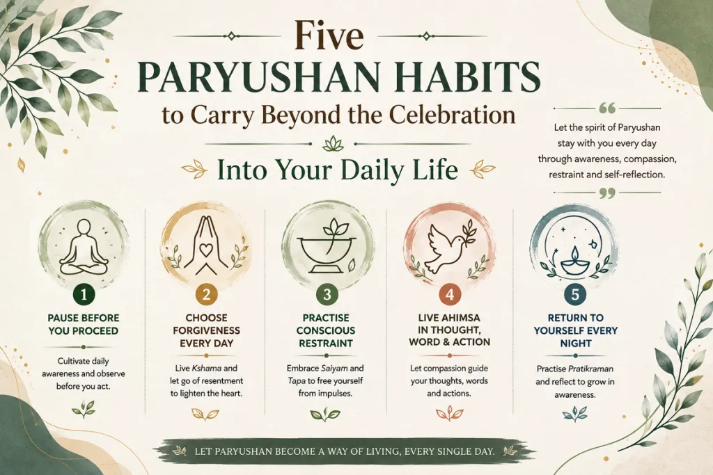 Five Paryushan Habits to Carry Beyond the Celebration Into Your Daily Life