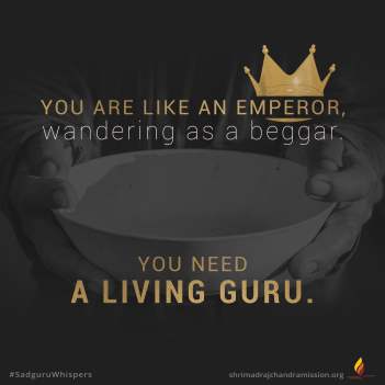 You are like an emperor, wandering as a beggar. You need a living Guru.