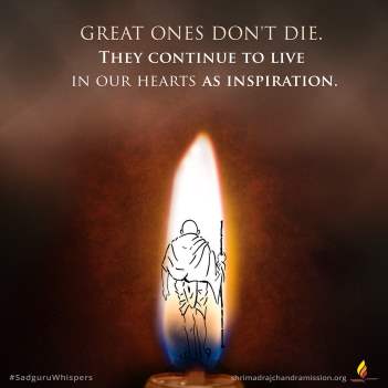 Great Ones don't die. They continue to live in our hearts as inspiration.