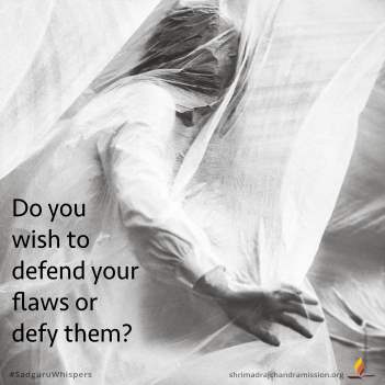Do you wish to defend your flaws or defy them?