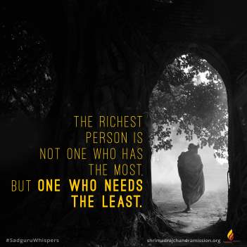 The richest person is not one who has the most, but one who needs the least.