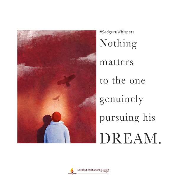 Nothing matters to the one genuinely pursuing his dream.