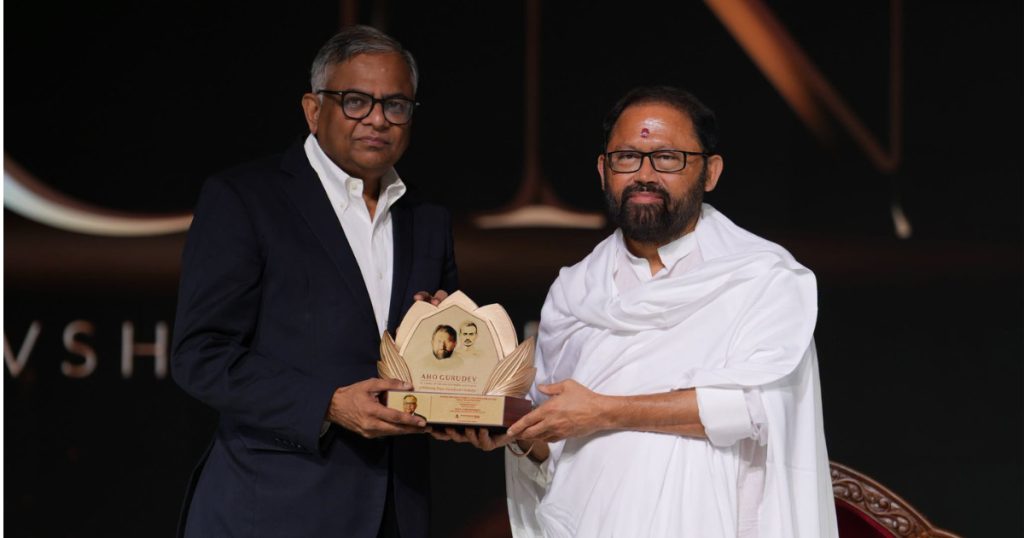 Padma Bhushan Shri N. Chandrasekaran joins the celebrations honouring Pujya Gurudevshri Rakeshji